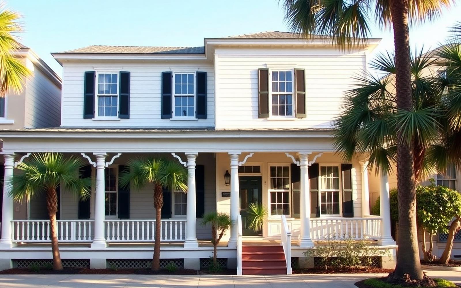 Historic Charleston property with piazza porches