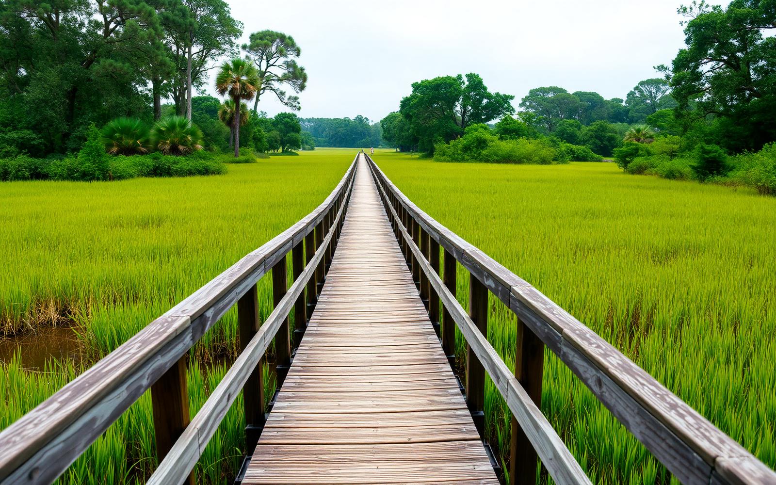 Wooden bridge in the low country